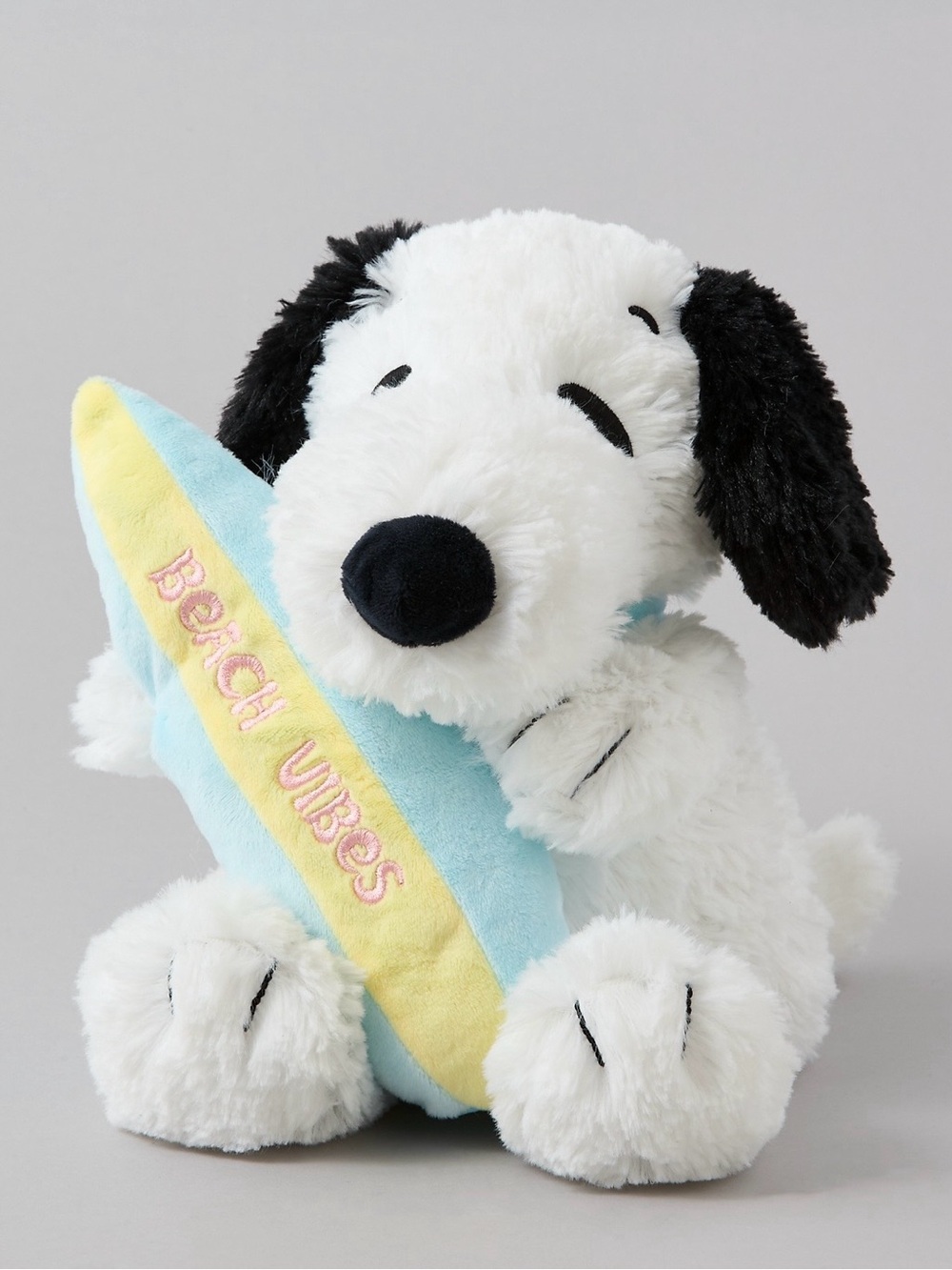 Warmies Plush snoopy dog ‘Beach Vibes' Surfboard - White & Black  BIN#2